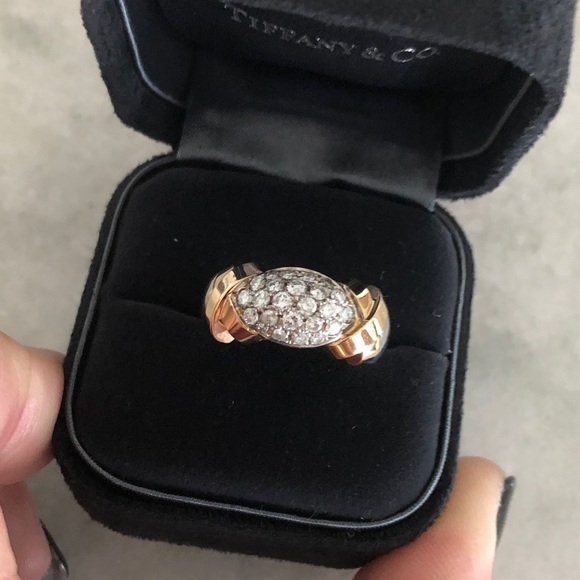 RING: Diamonds band, sides white gold/yellow gold - Picture 7 of 7